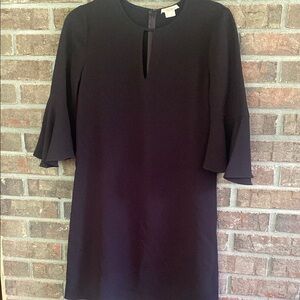 Shoshanna Little Black Dress with Bell Sleeves for Work